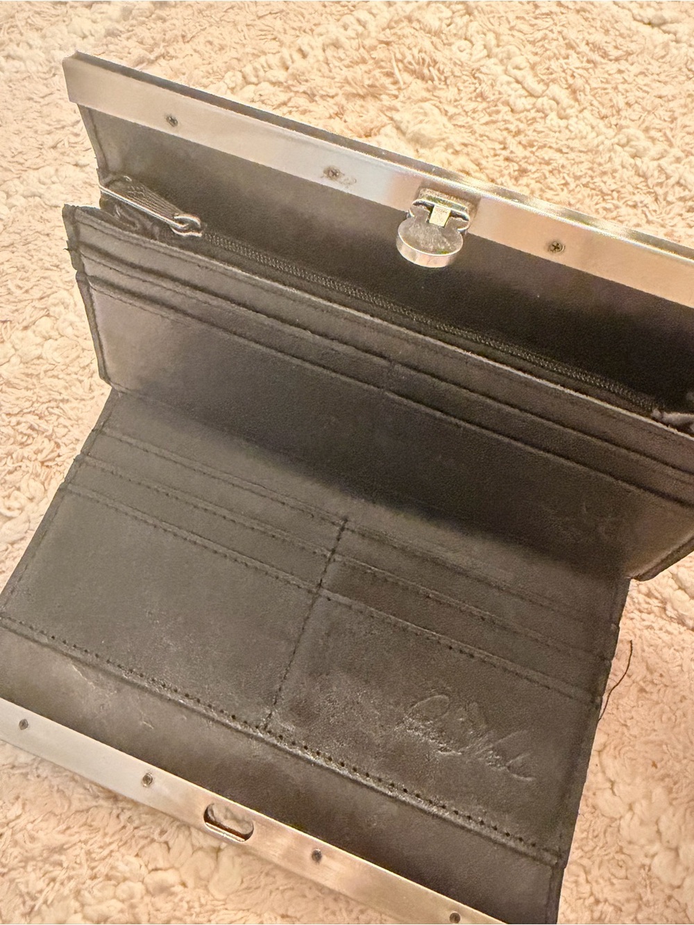 Patricia Nash Black Embossed Floral Frame Clutch - Picture 5 of 5